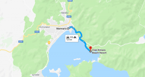 nimara beach hotel to marmaris distance