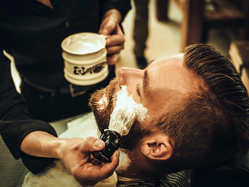 shaving with a classic razor and extensive beard treatments are all include...
